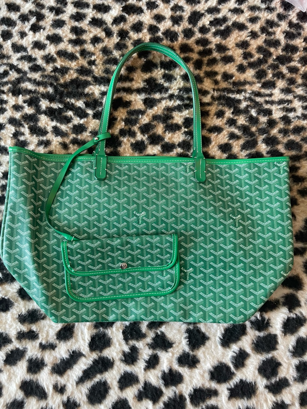 Goyard Green Tote Bag with Wallet